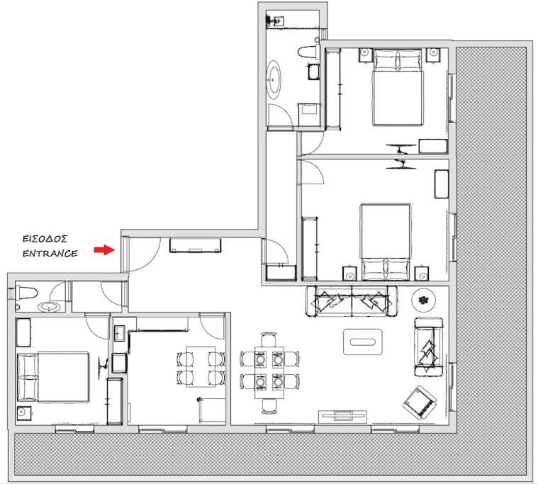 Spacious Flat Ideal For Families Atény Exteriér fotografie